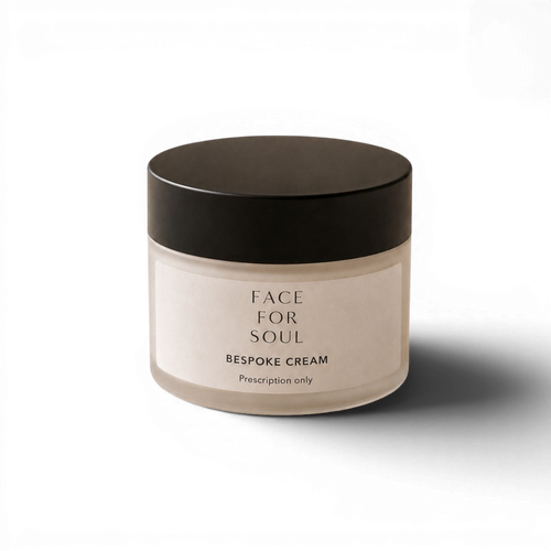 Bespoke Prescription Cream, custom compounded skincare formula, by Face for Soul